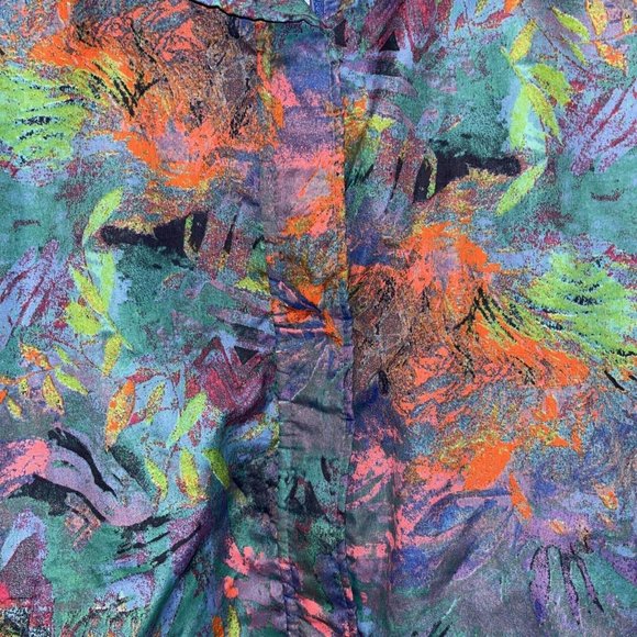 VTG Track Jacket Wind Breaker Multi Color Block Large Zip Forrester’s Gore Tex - Picture 2 of 7